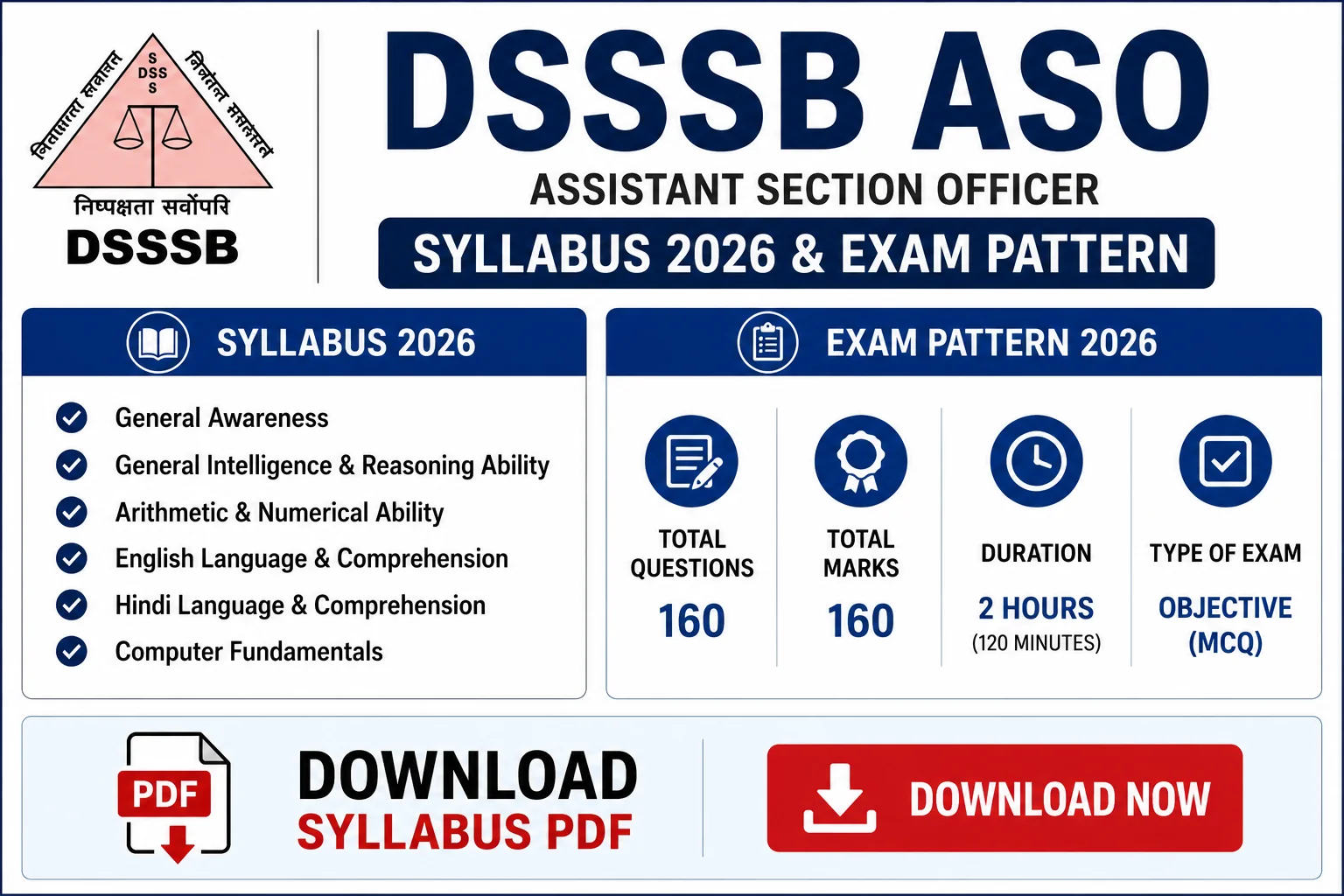DSSSB ASO Syllabus 2026