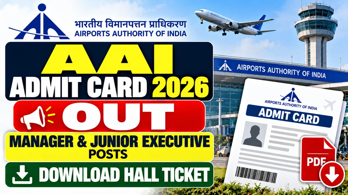 AAI Manager and Junior Executive Admit Card 2026 Out