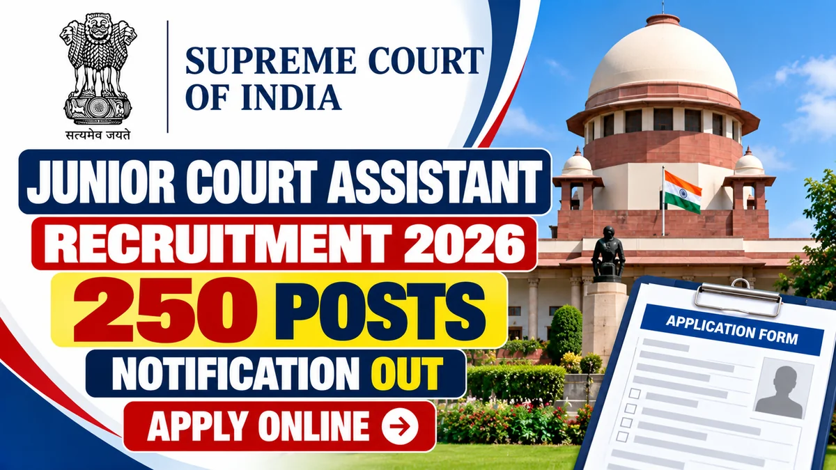 Supreme Court of India Junior Court Assistant Recruitment 2026