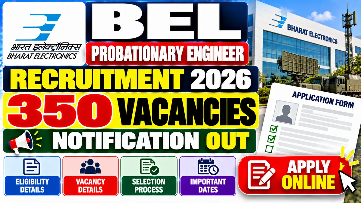 BEL Probationary Engineer Recruitment 2026