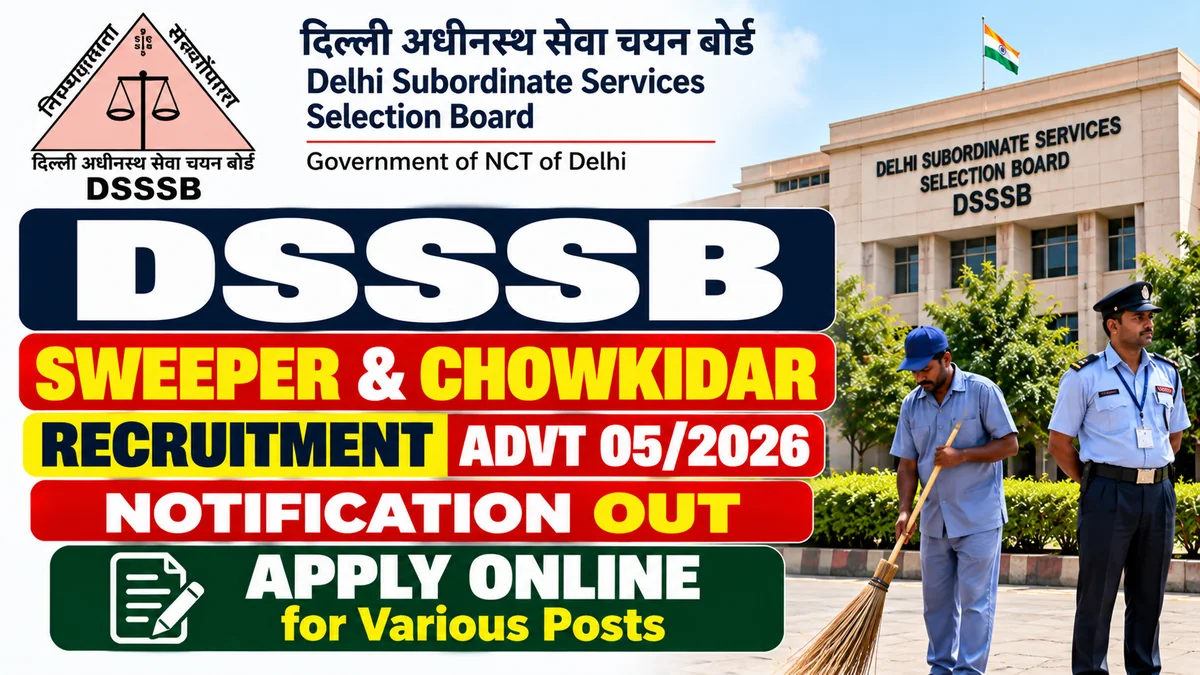 DSSSB Sweeper and Chowkidar Recruitment Advt 05/2026