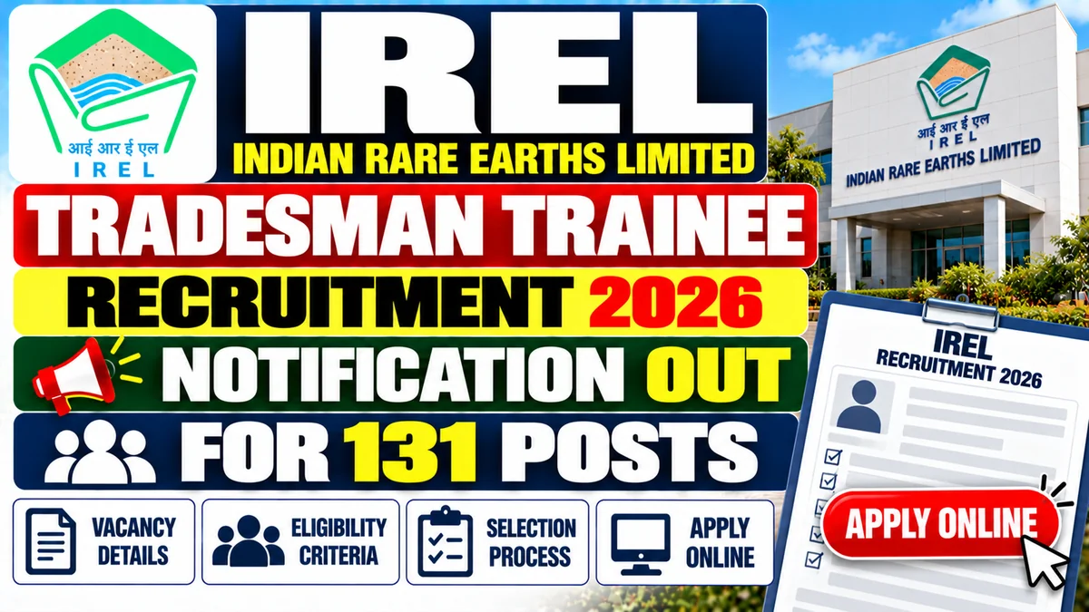 IREL Tradesman Trainee Recruitment 2026