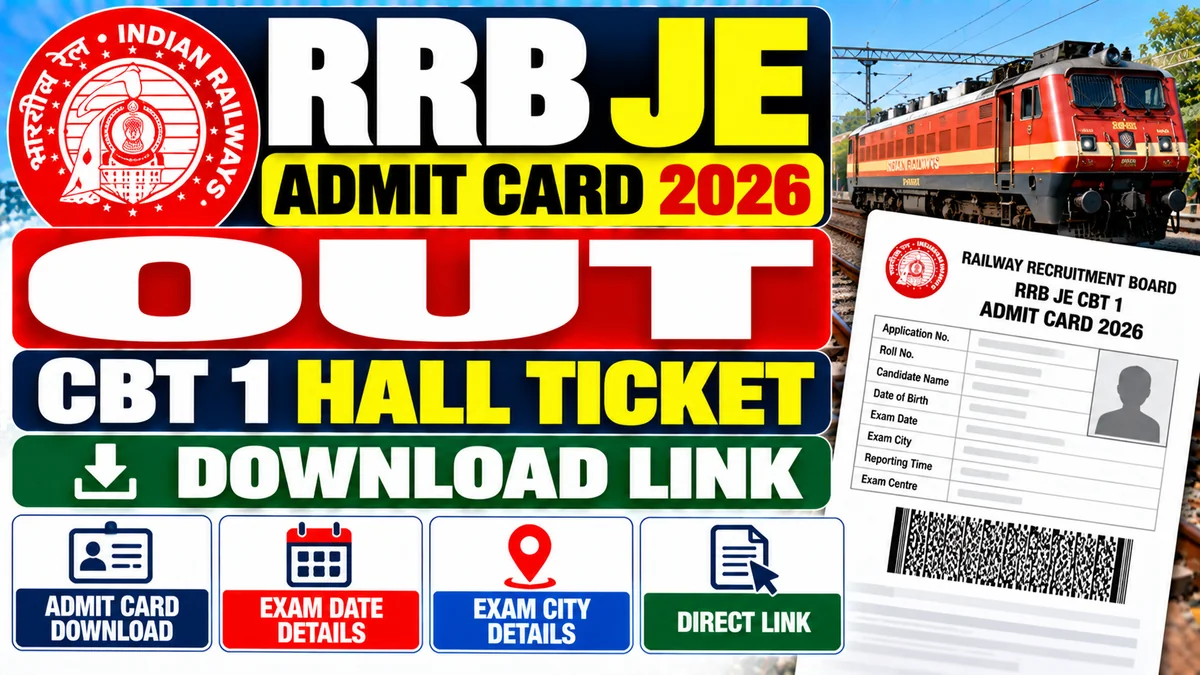 RRB JE Admit Card 2026 OUT