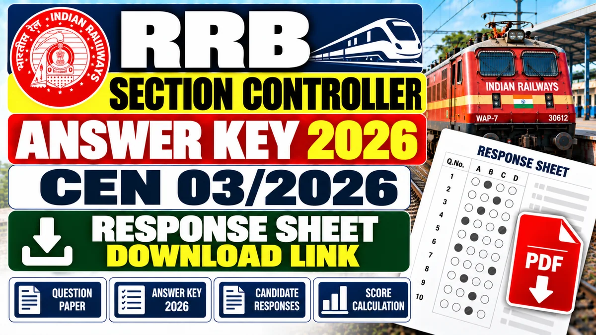RRB Section Controller Answer Key 2026