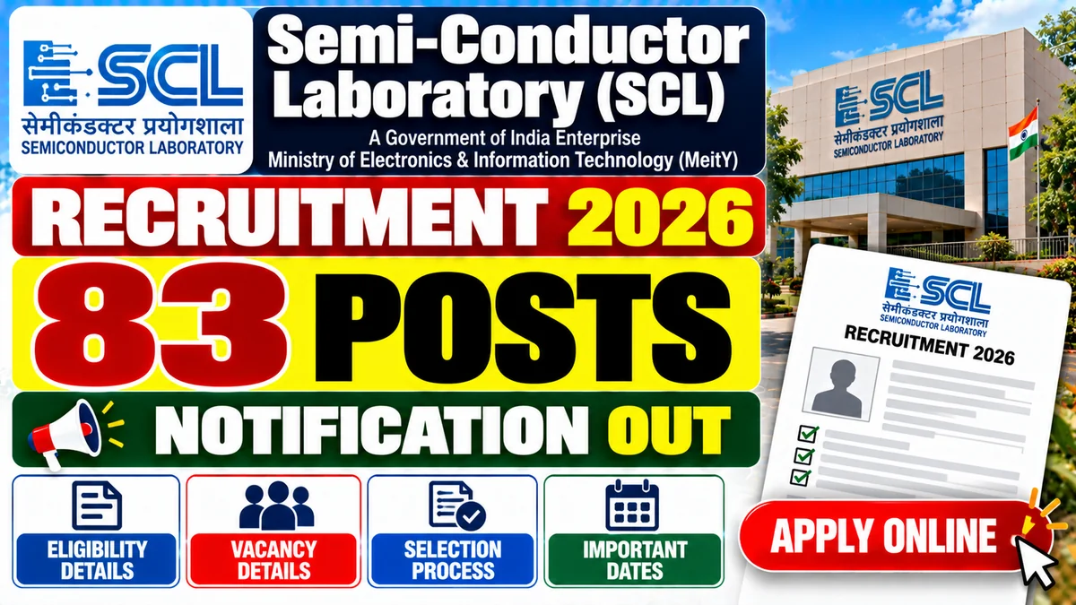 Semi-Conductor Laboratory SCL Recruitment 2026