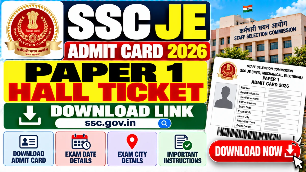 SSC JE Admit Card 2026