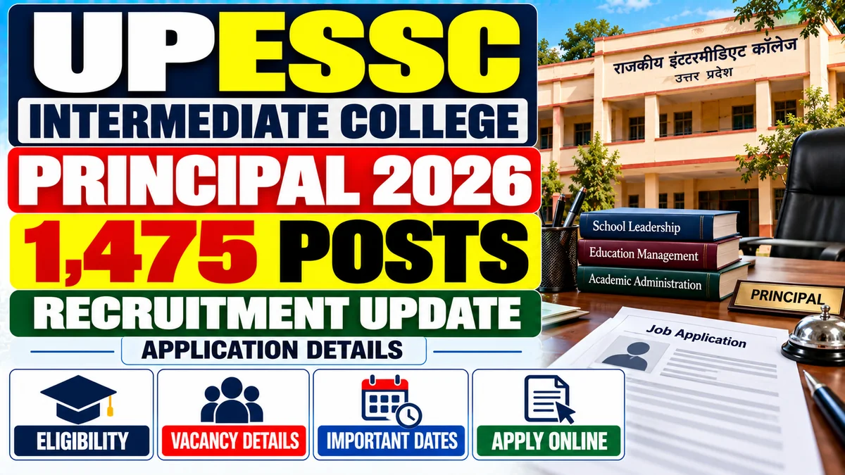 UPESSC Intermediate College Principal Recruitment 2026