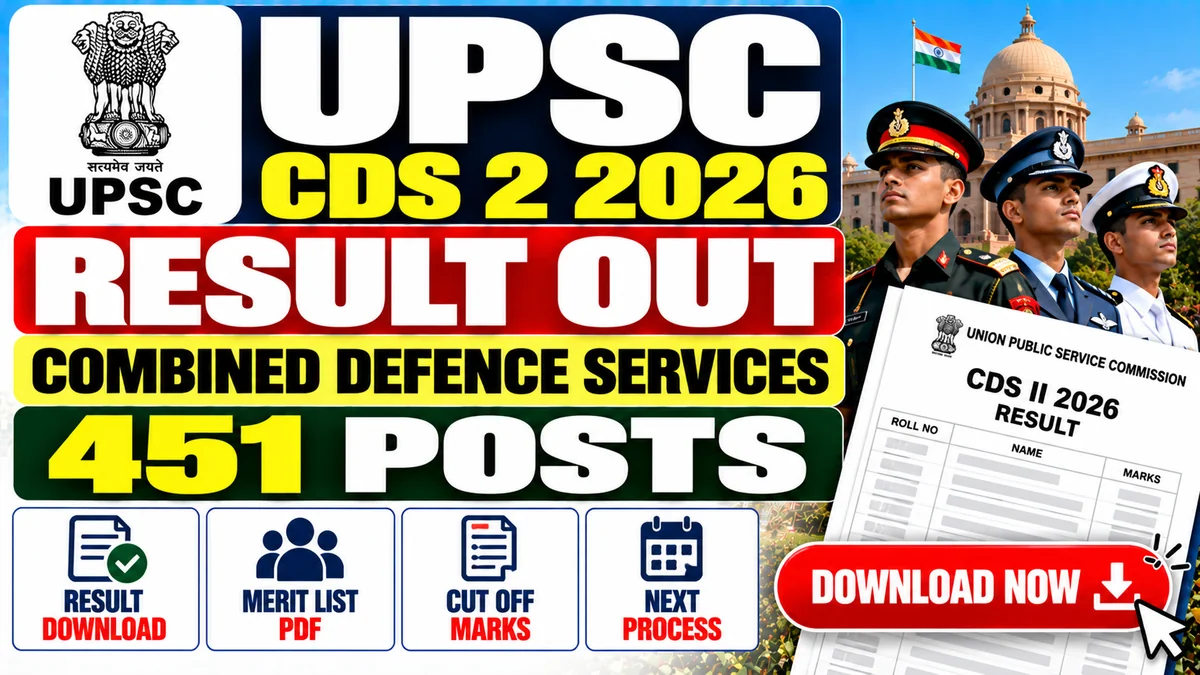 UPSC CDS 2 2026 Result Out
