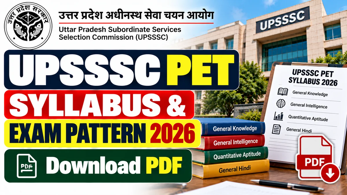 UPSSSC PET Syllabus and Exam Pattern 2026